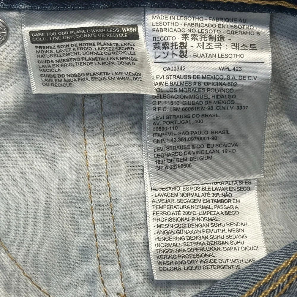 Levis 505 Men's Regular Fit Straight Leg Blue Jeans Mens‎ Dark Wash 34x34
